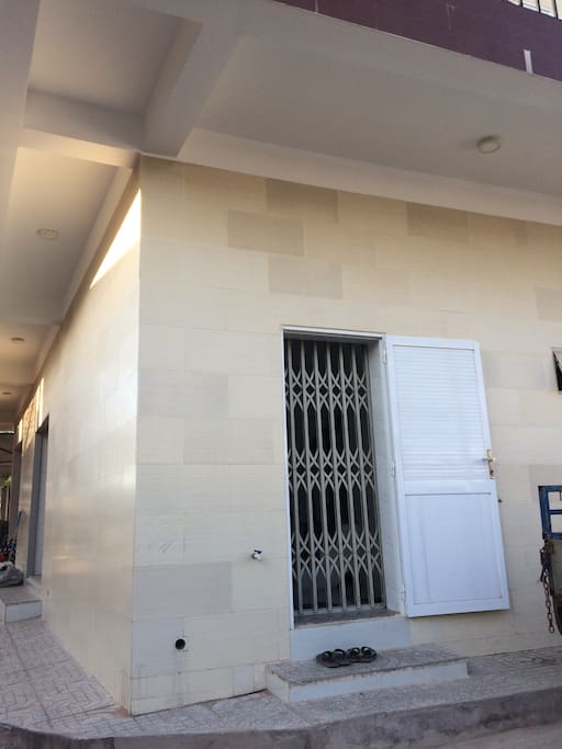 A private back entrance to the house.