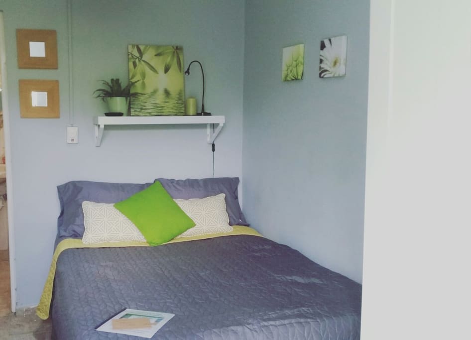 Comfy bed sleeps up to 2.