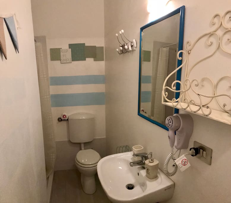Private external bathroom ( right in front of the room)