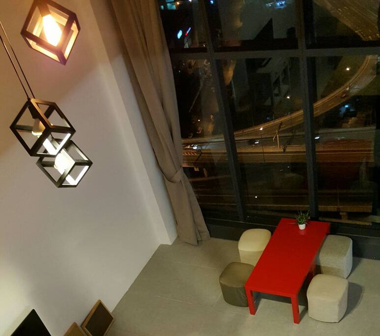 Living area at night