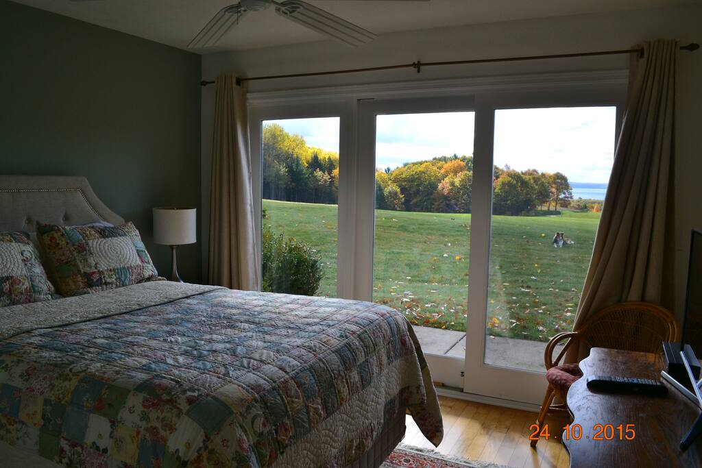 Master bedroom with a view Lake Michigan