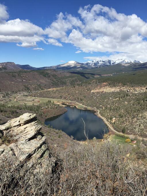Property viewed from Animas Mt BLM, which the property borders