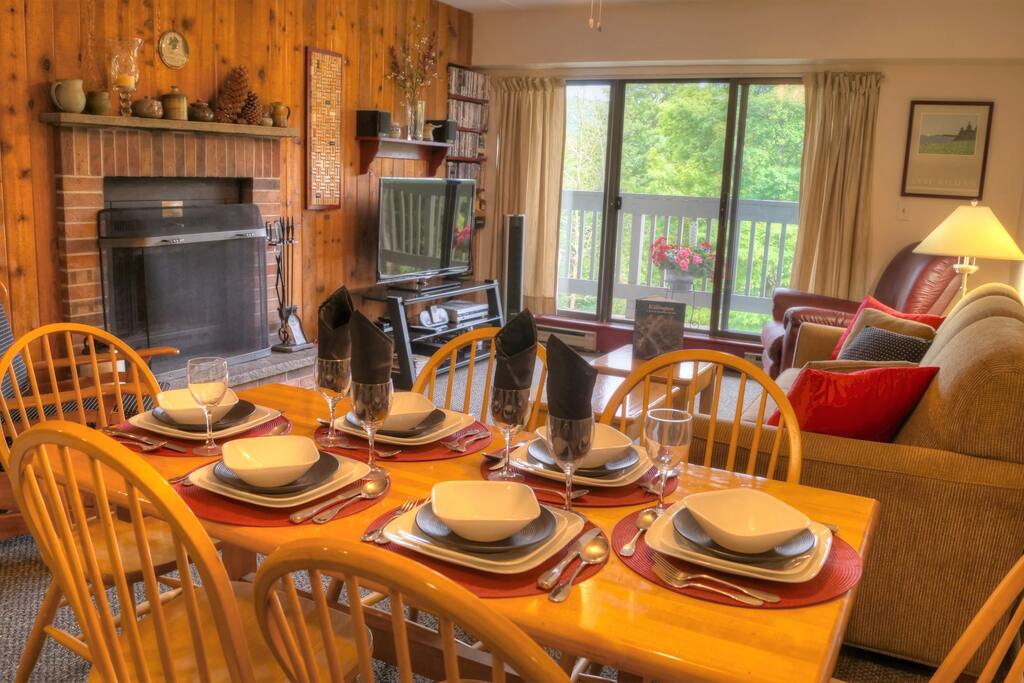 Fireplace, with free wood and free fire starters,look at the trees