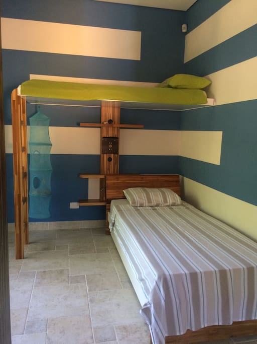 Suite Azul com opção de camas de solteiro