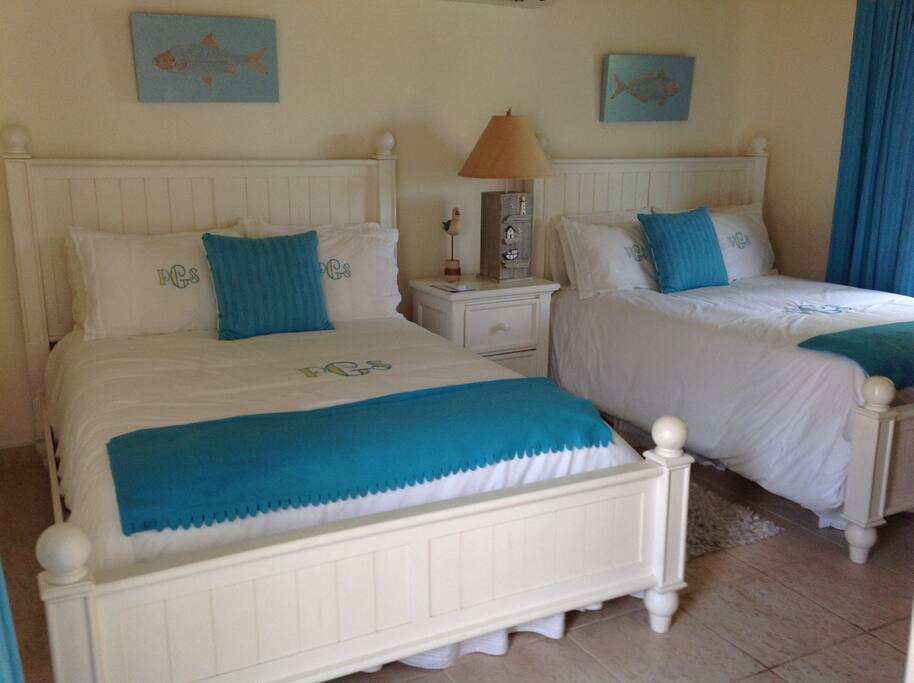 Bedroom facing the golf course. Connects to the pool.