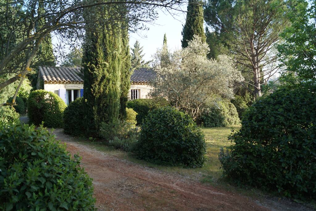 Seen from the entry and front garden / vue de l’entrée et jardin de devant / Blick von Eingang und Vorgarten her