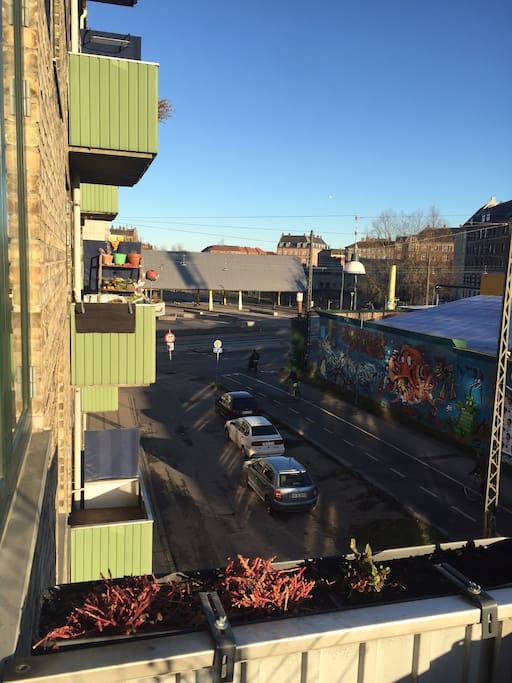 View from the balcony; the skatepark