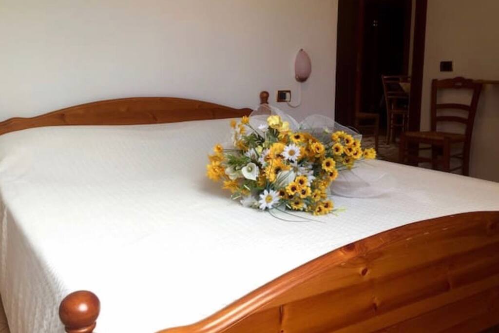 King size bedroom with A/C and private bathroom