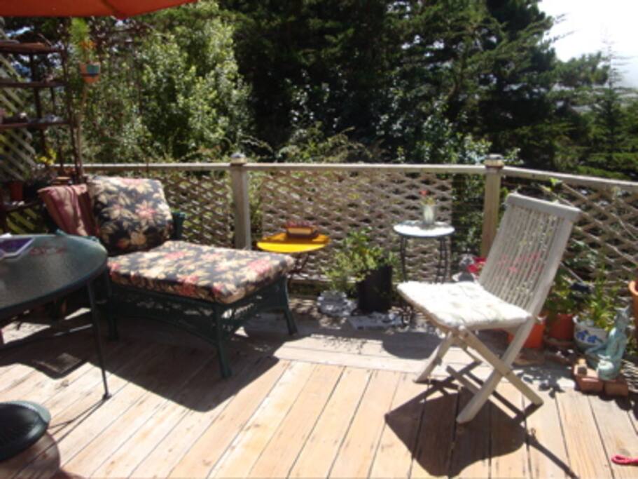 Comfortable deck and patio table to encourage outdoor living.