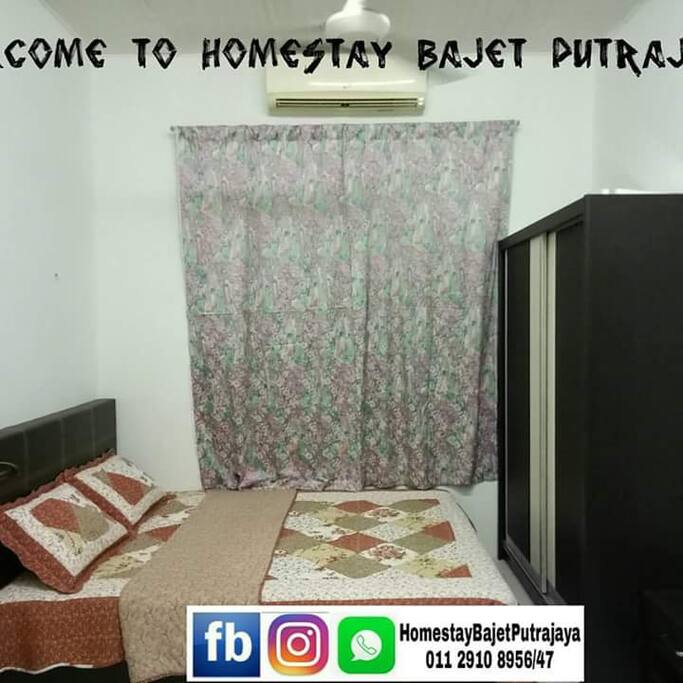 Master bedroom + air conditioning + toilet