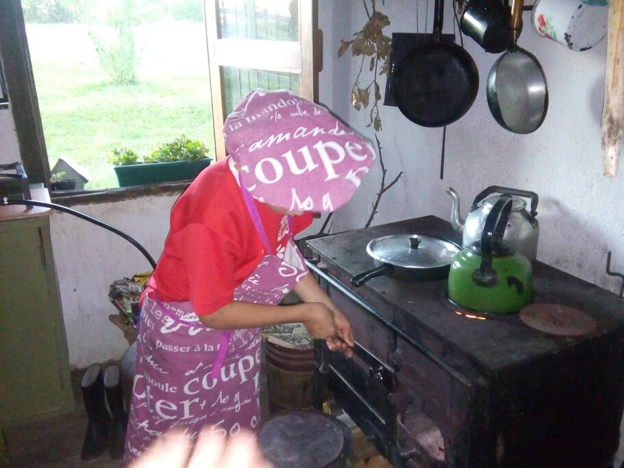 cocina típica del lugar.