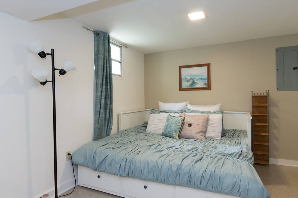 Relax in this comfy king size bed