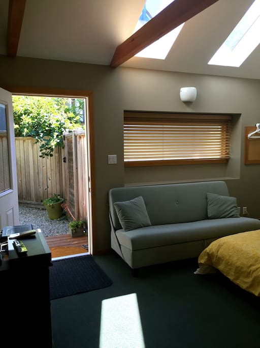 Skylights and private entrance.