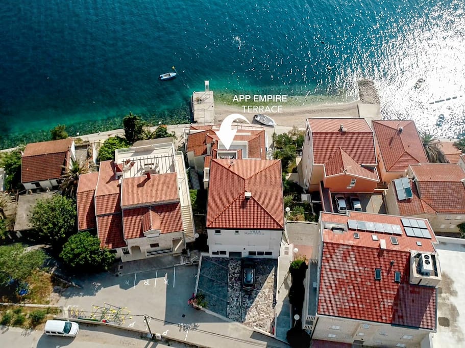 Pohled na apartmány z výšky
