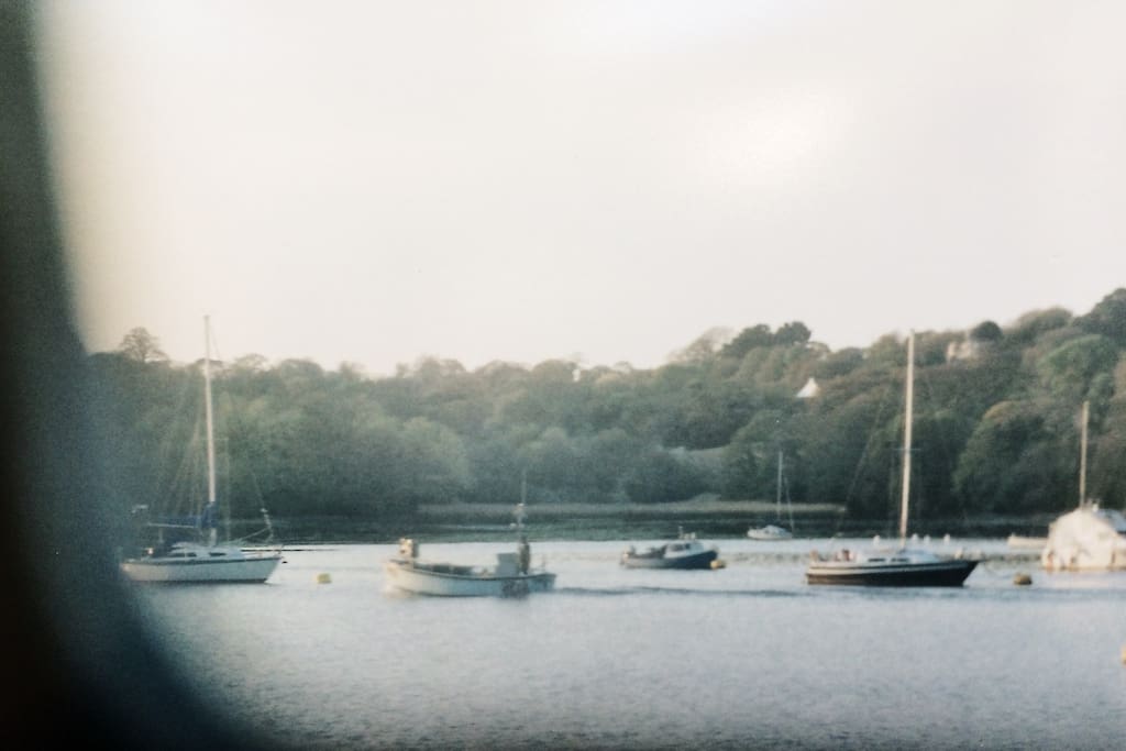 A view across the Fal River, ever moving with the tides.