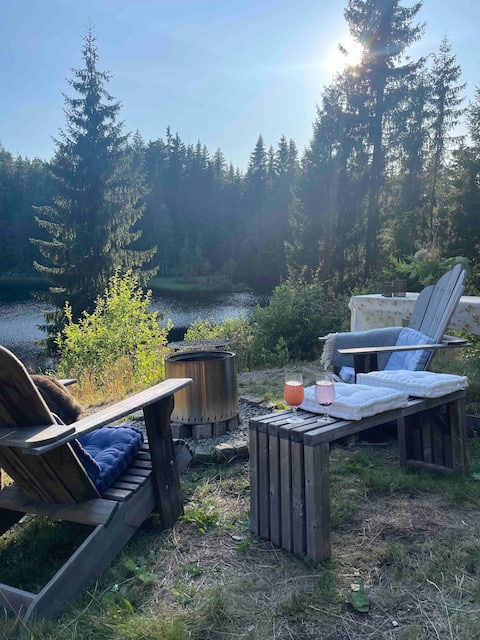 Charming older cabin in the woods, an hour from Oslo