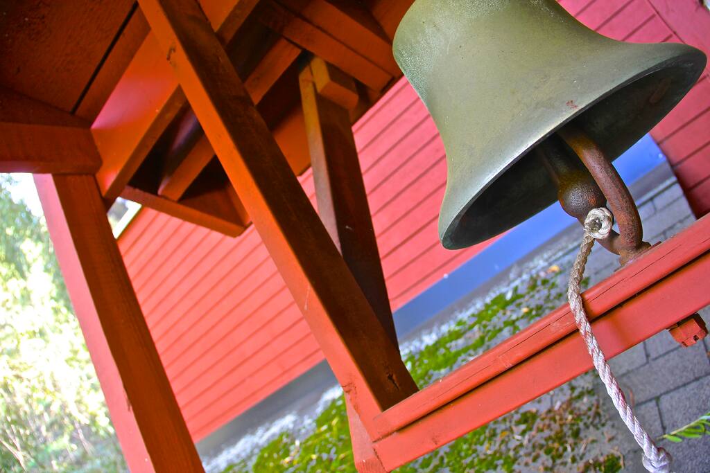 Our meal bell rings for our fresh cooked meals (additional cost) from garden to table!