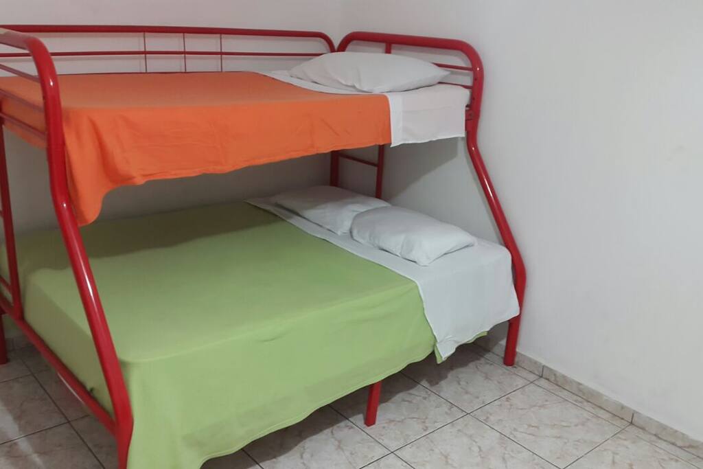second room with two bunk beds
