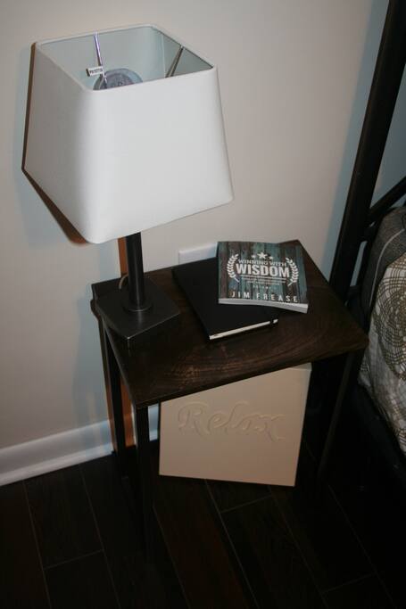 As the sign reads... Relax and enjoy the quite and private comforts of Maplecrest guest suite.