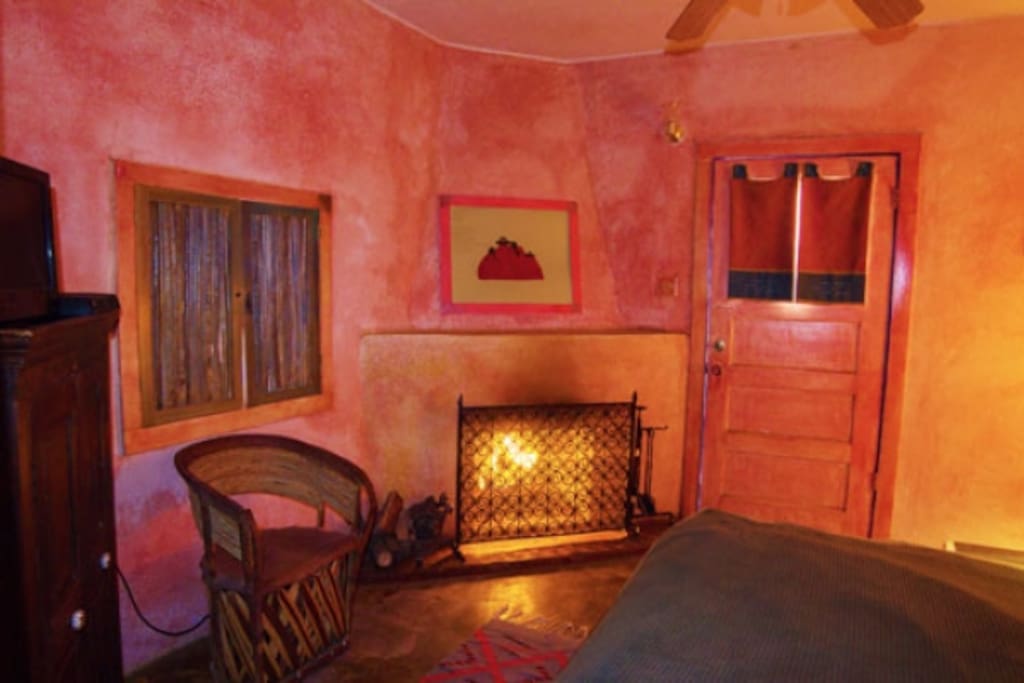 Fireplace in bedroom