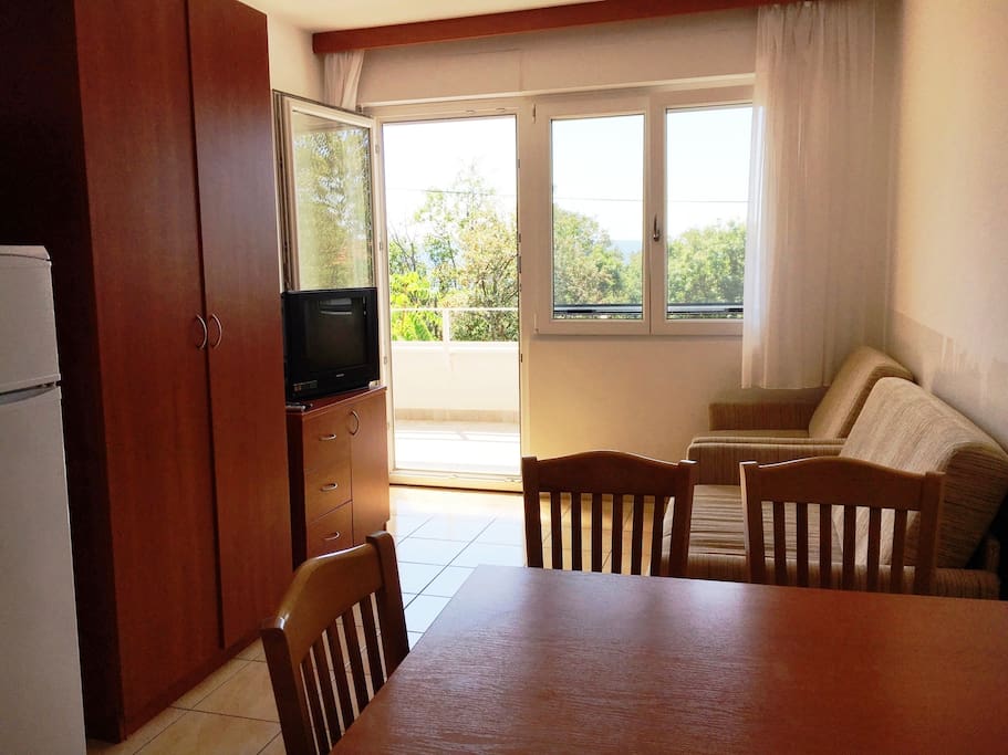 Living room with dinig area