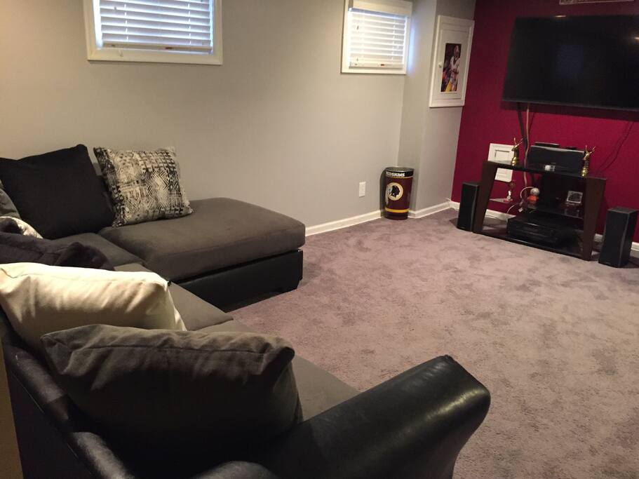 Basement, Great place to relax and enjoy your favorite movie or sporting event.