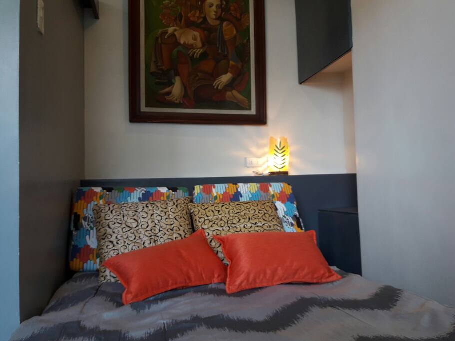 Bedroom with double sized bed ideal for couple