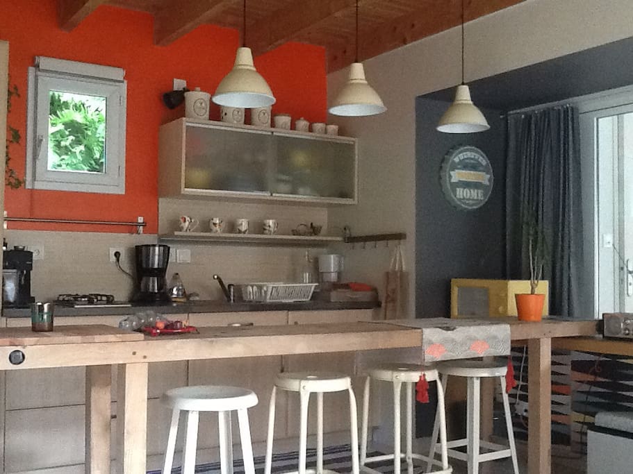 Cuisine ouverte sur salon