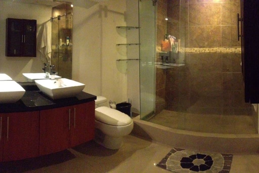 This is the shared bathroom, located in the hallway, used by our other 2 roommates.