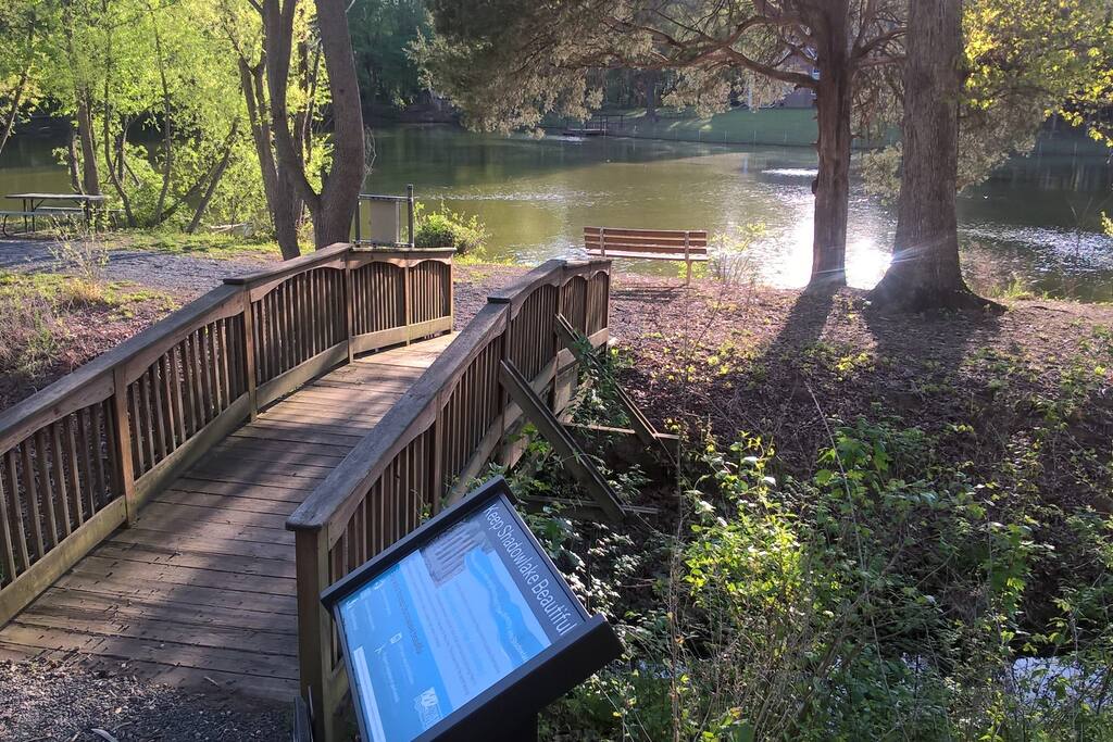 Bridge to Shadow Lake - 5 min walk from house