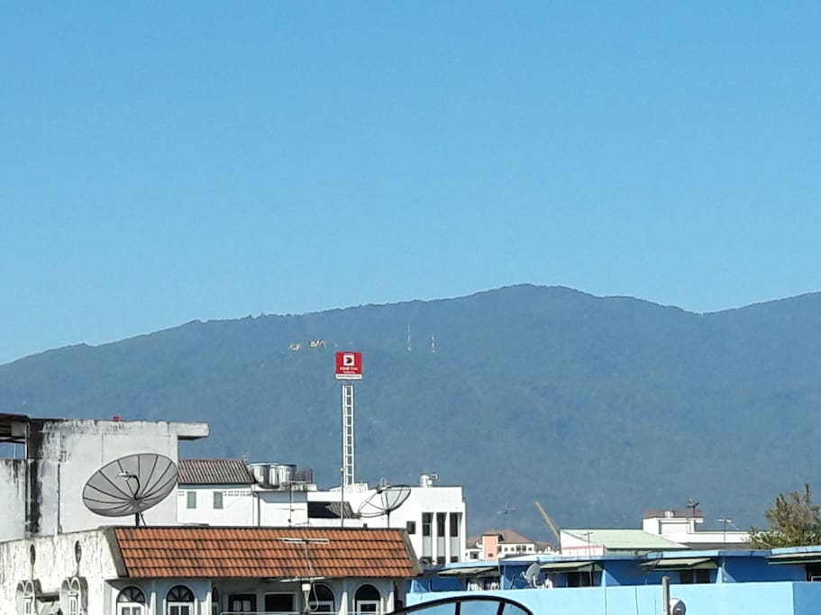mountain view from the window
