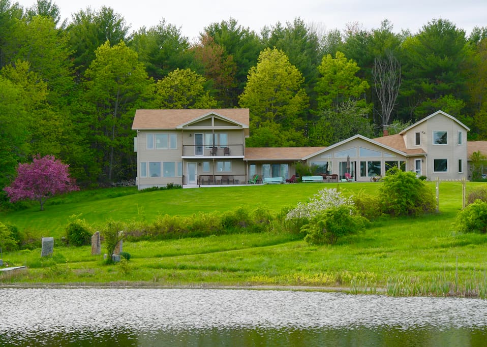 The rental is the house on the left and is connected by 1 room to our place on the right. Renters have their own entrance and driveway.