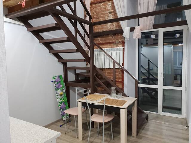 Loft apartments with a balcony in the heart of Rostov