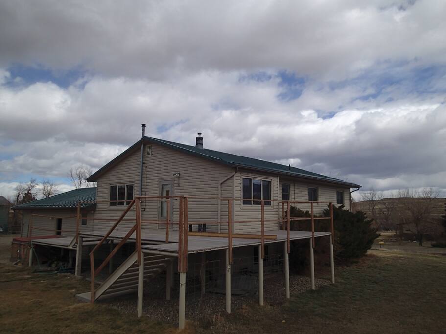 Rearview of House with Deck