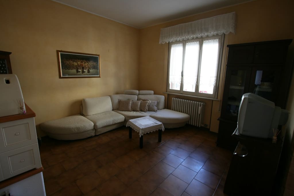Living room with large sofa