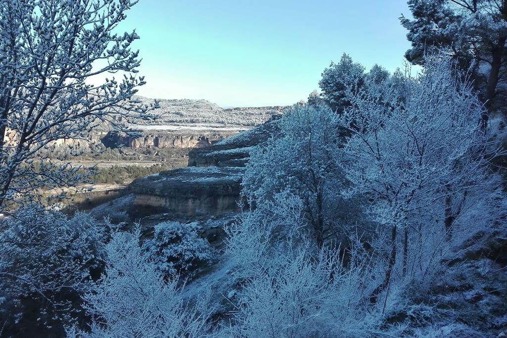 Nieve en la hoz del Jucar