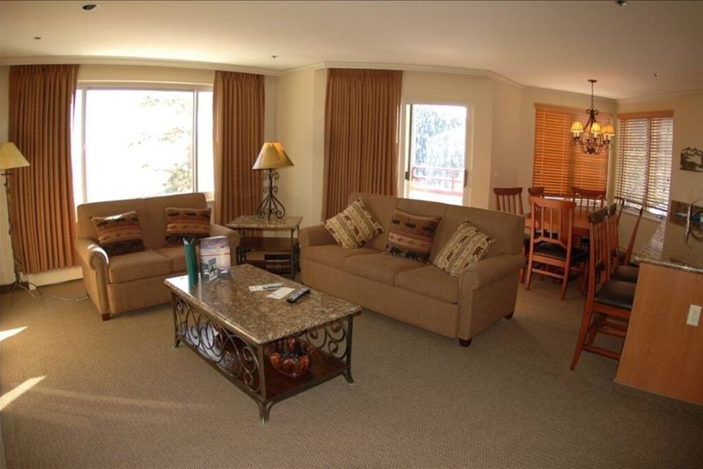 2-Bedroom Suite Living Room with Flat Screen TV