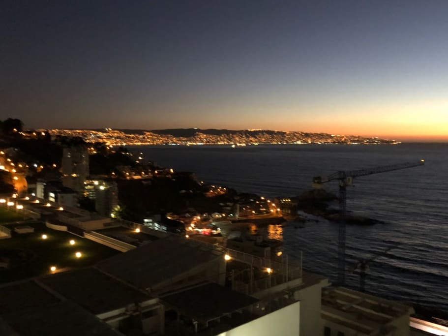 Vista atardecer desde la terraza
