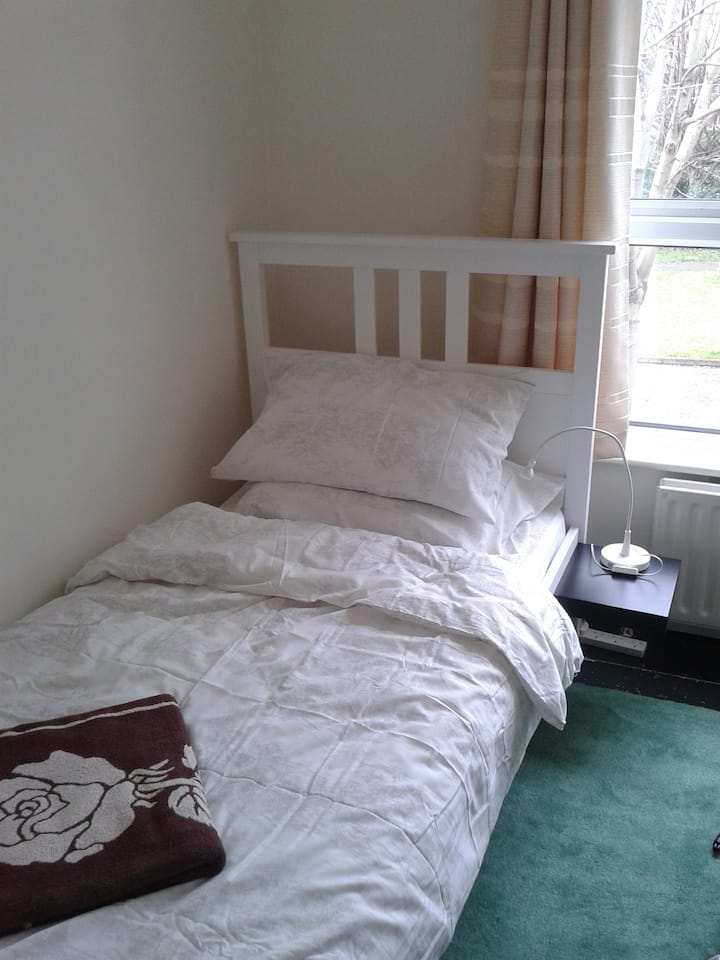 Habitación individual luminosa.