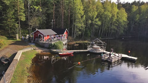 Laxforsen - Cabin with own lake, sauna and tub