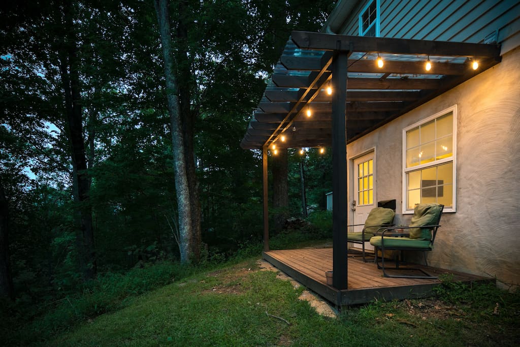 Enjoy a nice evening on the covered private deck.