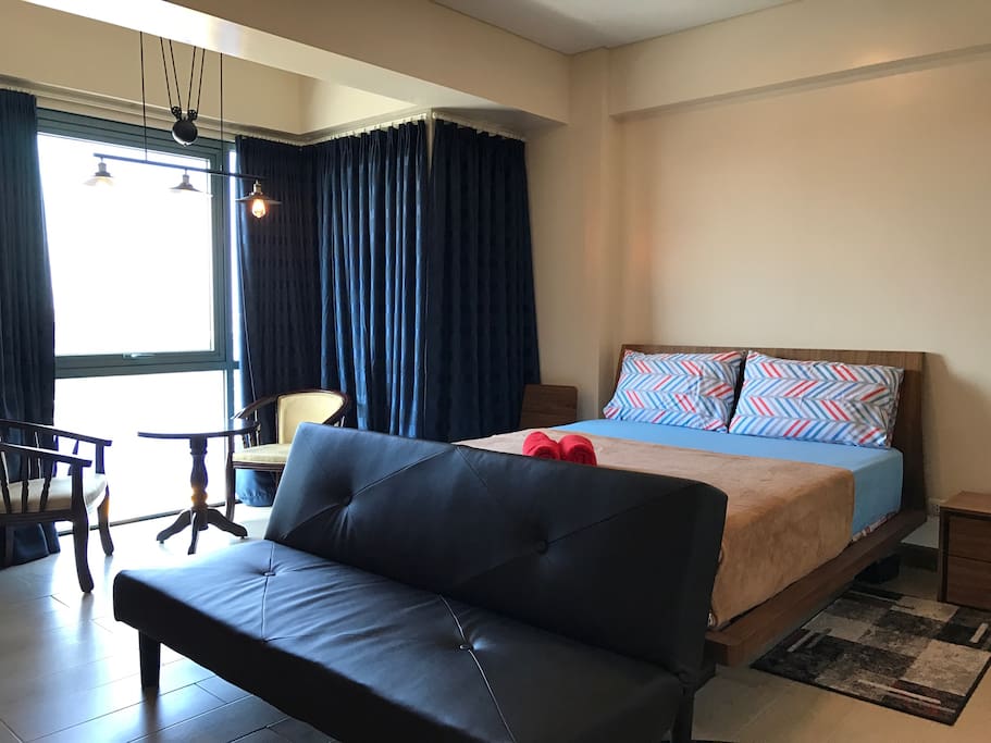 Queen size bed and sofa bed