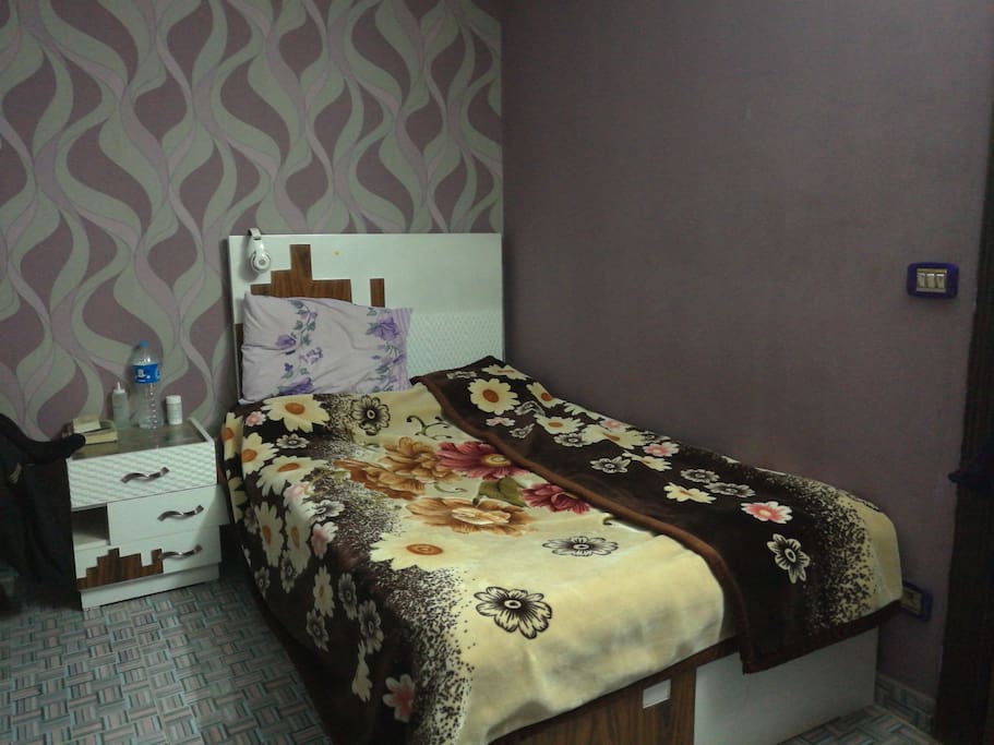 The bed of the room
