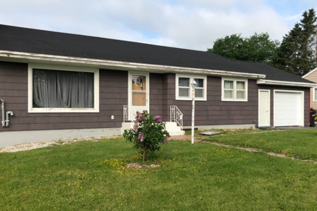 Front of house - freshly painted (our landscaping is in the works)