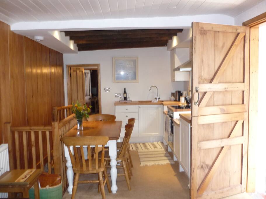 Light and sunny quaker style kitchen