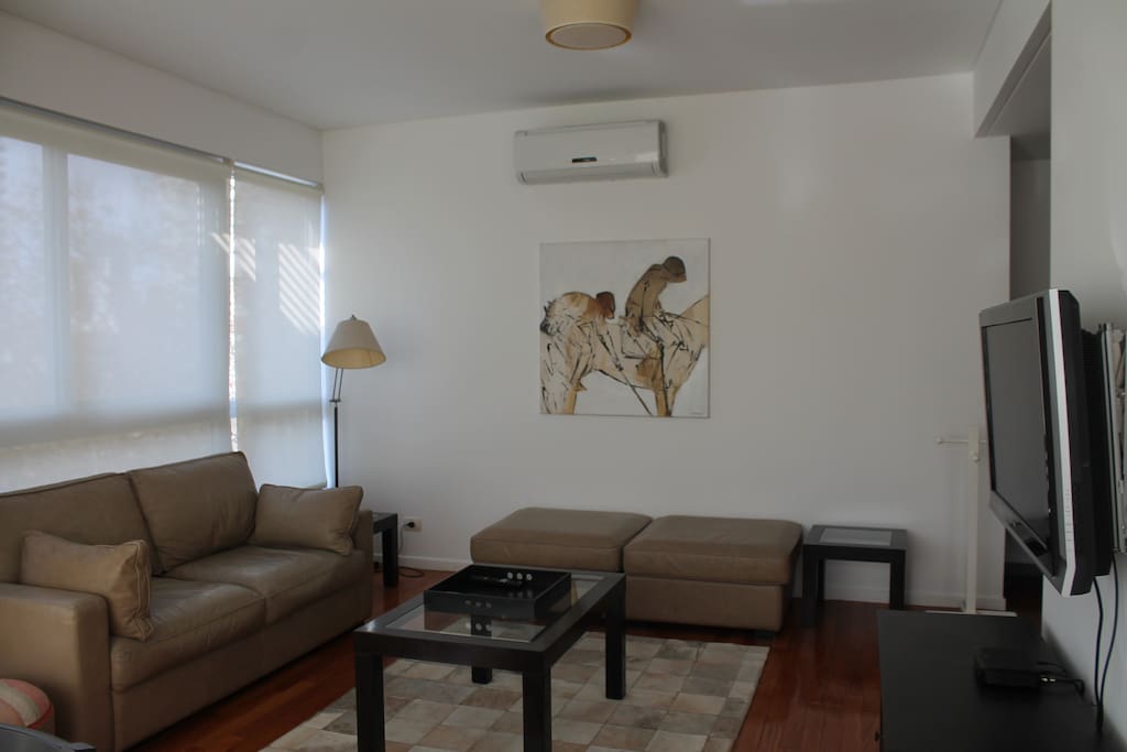 Bright Living Room With TV