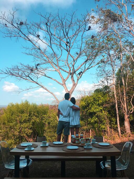 Breakfast with Howler monkeys