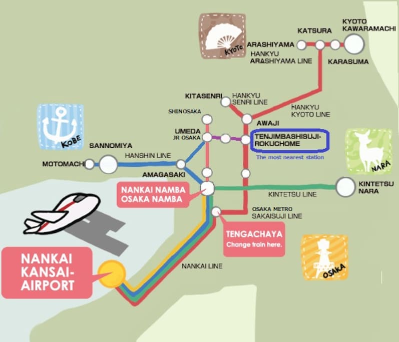 The nearest station is TENJIMBASHISUJIROKUCHOME
