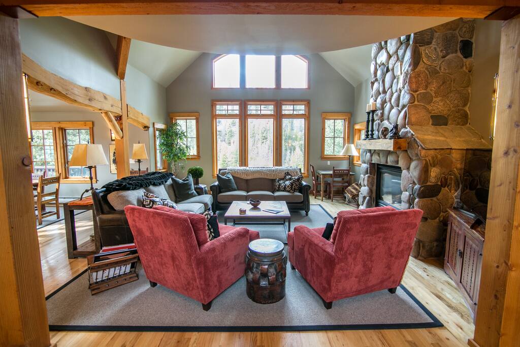 Living Room, seating for the whole family to relax in front of the fire.