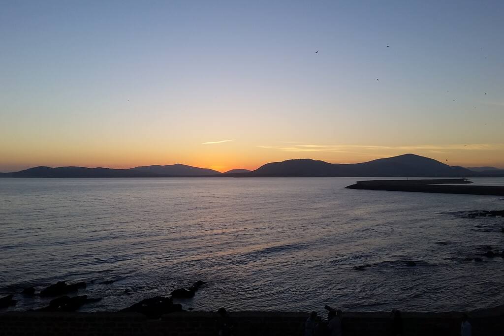 tramonto sulla baia dal terrazzo